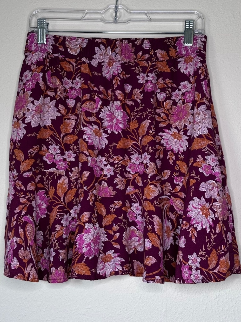 Ann Taylor LOFT Floral Ruffled Mini Skirt, Size Medium